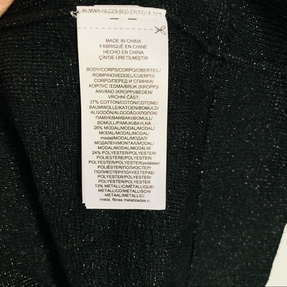 Ralph Lauren Metallic Black Sweater Animal Print - Picture 4 of 7